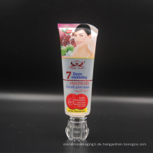 120G transparenter Kunststoff 7 Tage Whitening Cream Tube mit Diamond Acryl Cap